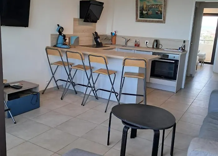 T4, 6 Pers, Vue Mer, 20 M Apartmán